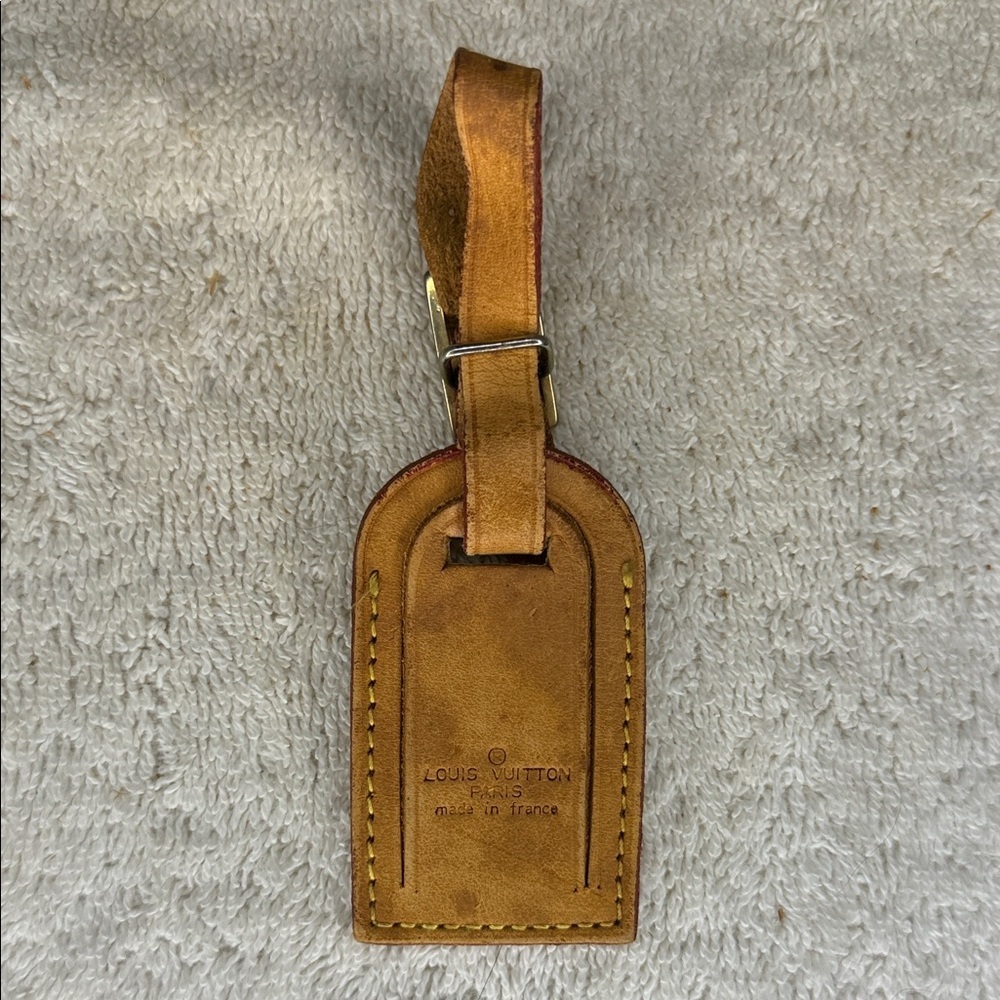 Vintage Louis Vuitton Small Luggage Tag in Vachetta Leather (16E)